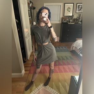 Slit/Tie T-Shirt Dress